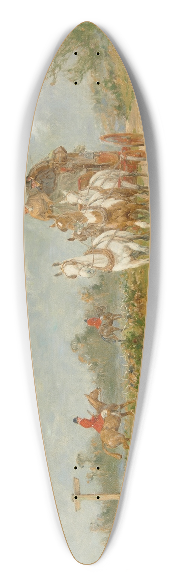 George Wright - A coach and four passing the hunt 39.3 inch art pintail longboard deck