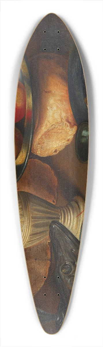 Georg Flegel - Still Life With Pikes Head And Hazelnuts 39.3 inch art pintail longboard deck