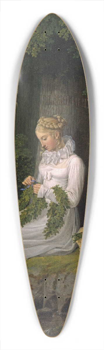 Georg Friedrich Kersting - The wreath maker 39.3 inch art pintail longboard deck