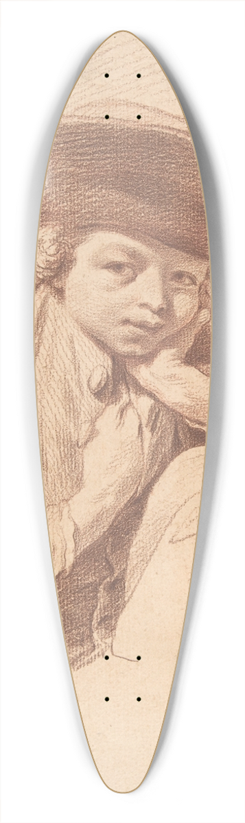Georg Friedrich Schmidt - Portrait of a Boy 39.3 inch art pintail longboard deck