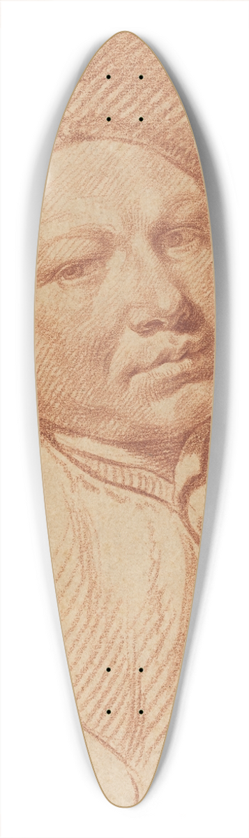 Georg Friedrich Schmidt - Portrait of a Man in a Tricorn Hat 39.3 inch art pintail longboard deck