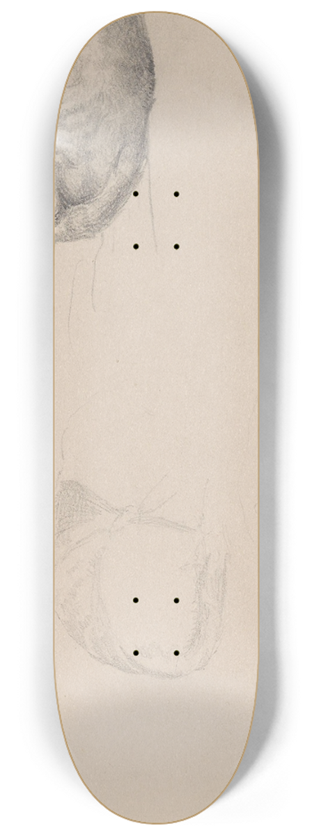 Adolph Tidemand - Studies of a sleeping cat 8.25 inch art skate deck