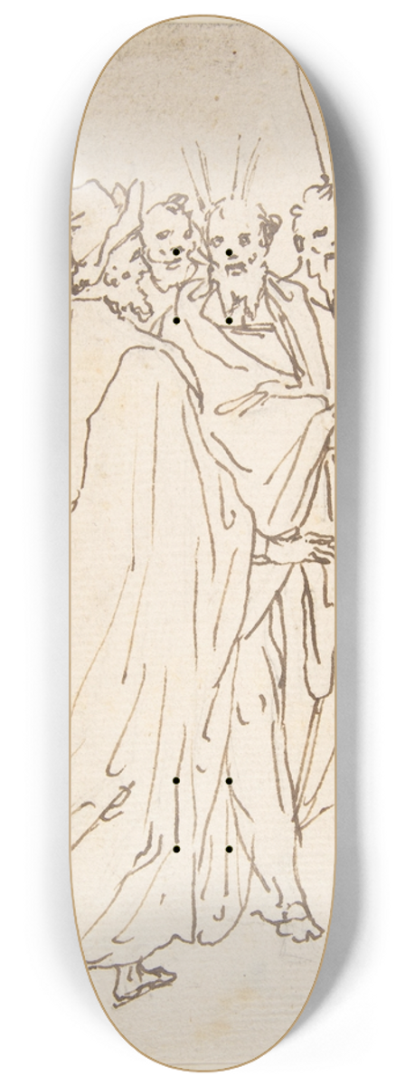 Cesare Nebbia - Moses and Other Figures 8.25 inch art skate deck