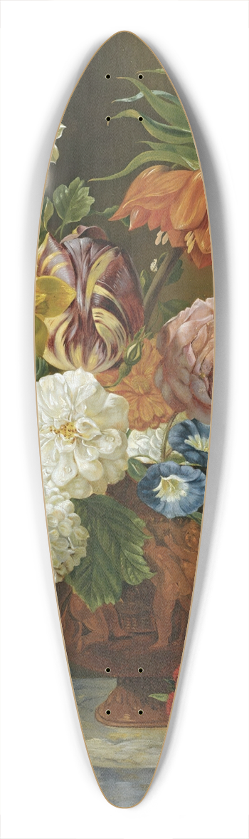 Georgius Jacobus Johannes van Os - A Still Life With Roses, Peonies, Tulips, Daffodils, Carnations And Other Flowers In A Vase 39.3 inch art pintail longboard deck