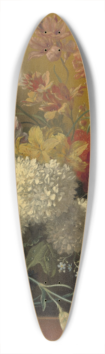Georgius Jacobus Johannes van Os - Stilleven met bloemen 39.3 inch art pintail longboard deck