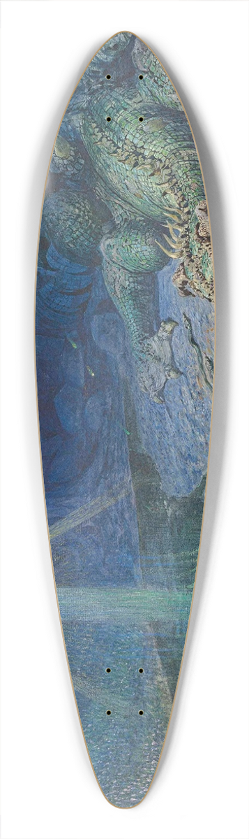 Georg Janny - An allegory of power 39.3 inch art pintail longboard deck