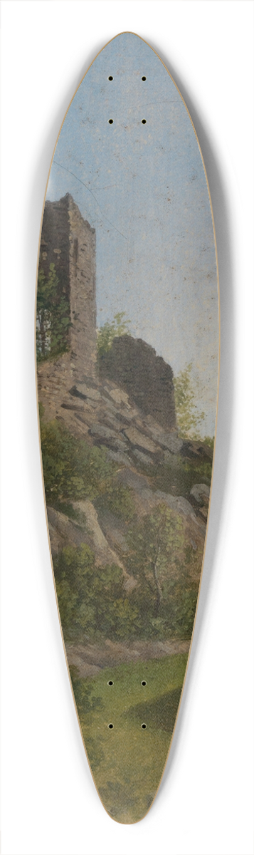 Georg Wilhelm Issel - Ruine mit Haus 39.3 inch art pintail longboard deck