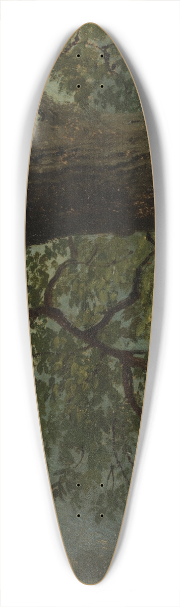 Georg Wilhelm Issel - Studie eines Eichbaums 39.3 inch art pintail longboard deck
