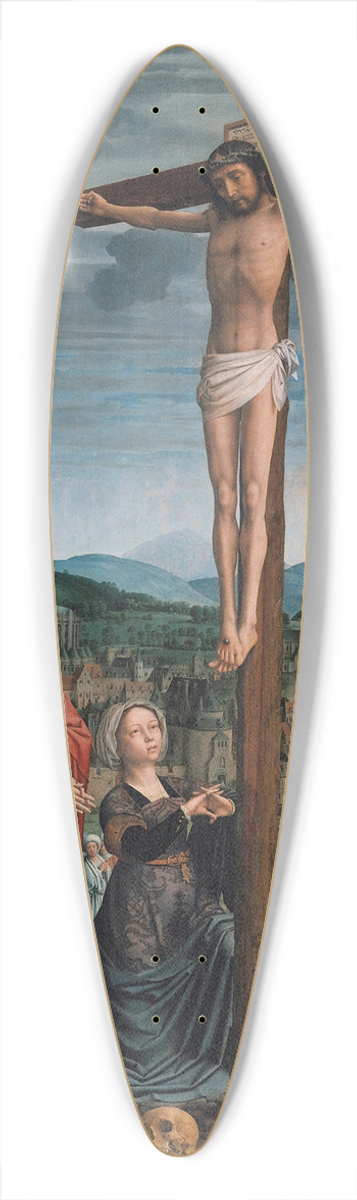 Gerard David - Christ on the Cross 39.3 inch art pintail longboard deck