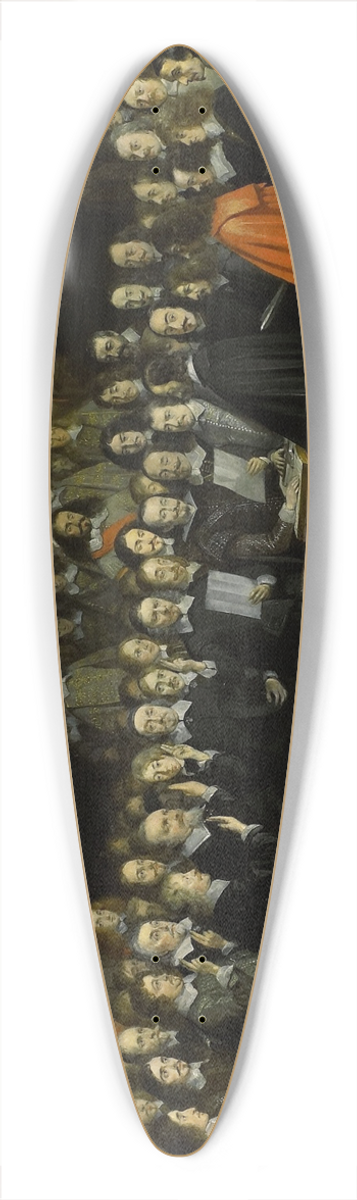 Gerard ter Borch - The Ratification of the Treaty of Mnster 39.3 inch art pintail longboard deck