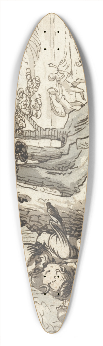Gerard ter Borch - Venus en Adonis in een omhelzing verwikkeld 39.3 inch art pintail longboard deck