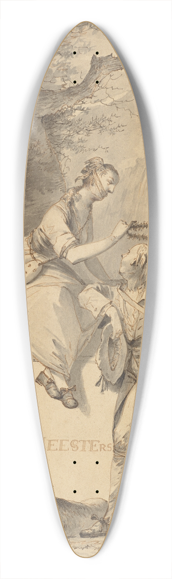 Gerard van Nijmegen - Allegory of Painting and Drawing 39.3 inch art pintail longboard deck