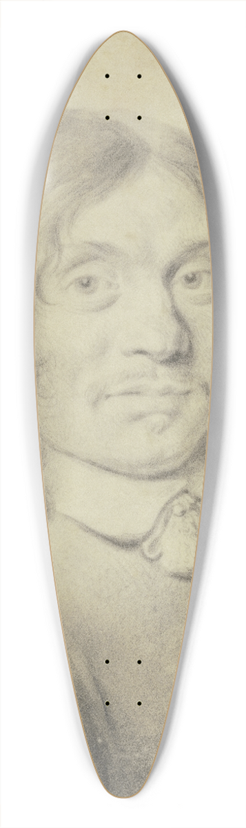 Gerbrand van den Eeckhout - Ein Mann mit langem Haar und schwachem Barte, nach rechts gewendet 39.3 inch art pintail longboard deck