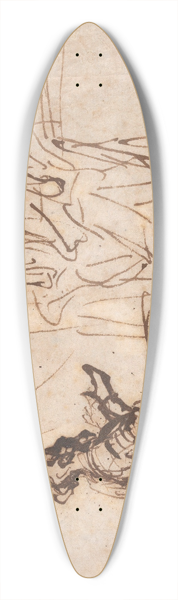 Gerbrand van den Eeckhout - Uriah before King David 39.3 inch art pintail longboard deck