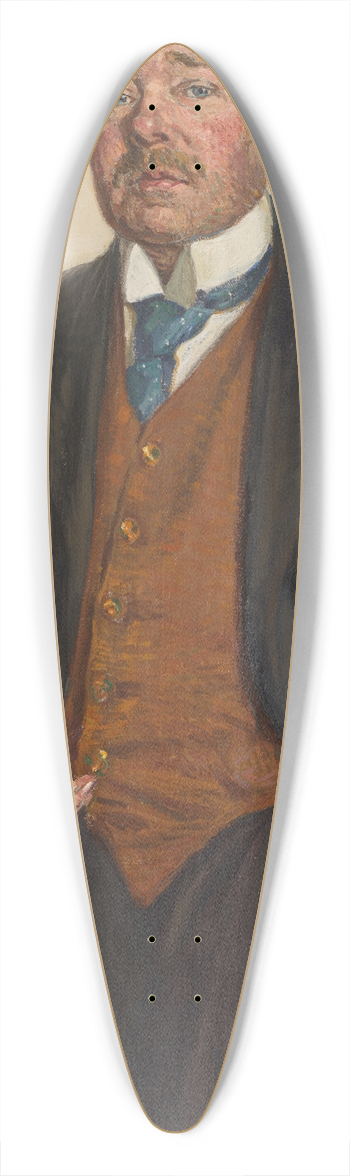 Gerda Wallander - Portrait of Hjalmar Sderberg 39.3 inch art pintail longboard deck