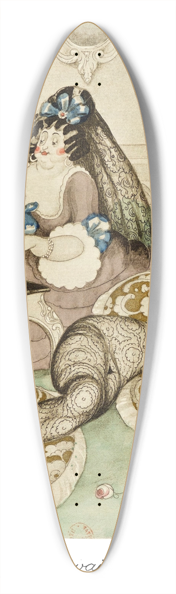 Gerda Wegener - Sur talons rouges pl 10 39.3 inch art pintail longboard deck