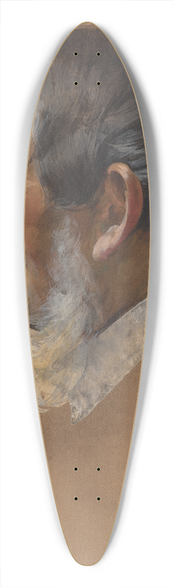 German 19th Century - Profile of a Man with Sidewhiskers 39.3 inch art pintail longboard deck
