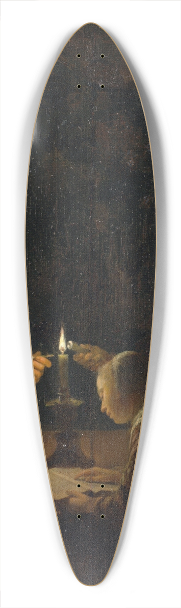 Gerrit Dou - An Evening School 39.3 inch art pintail longboard deck