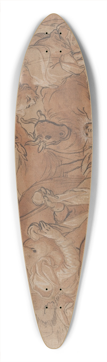 Gerrit Pietersz. Sweelink - The Adoration of the Shepherds 39.3 inch art pintail longboard deck