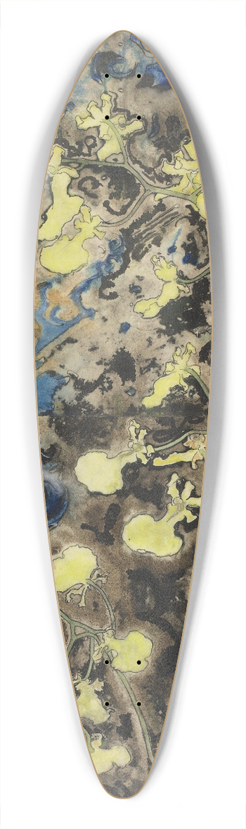 Gerrit Willem Dijsselhof - Wall Panel with Orchids 39.3 inch art pintail longboard deck