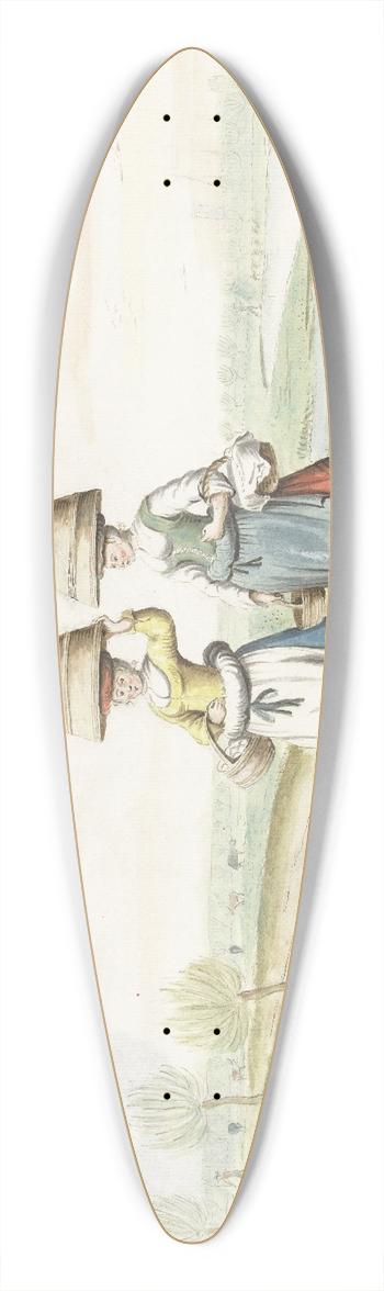 Gesina ter Borch - Twee boerenvrouwen lopend in een landschap 39.3 inch art pintail longboard deck