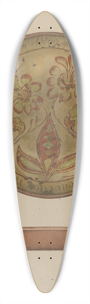 Giacinto Capelli - Pa. German Plate 39.3 inch art pintail longboard deck