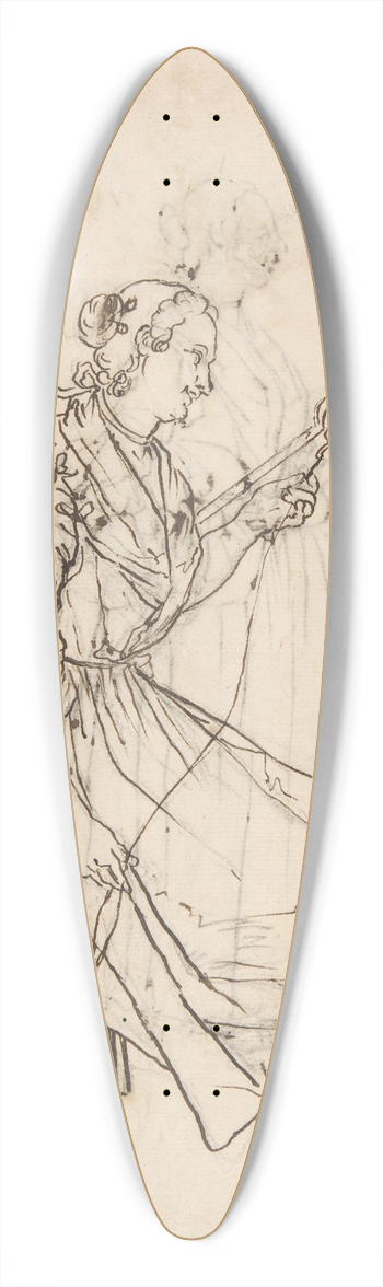 Giacomo Ceruti - A Woman Spinning 39.3 inch art pintail longboard deck