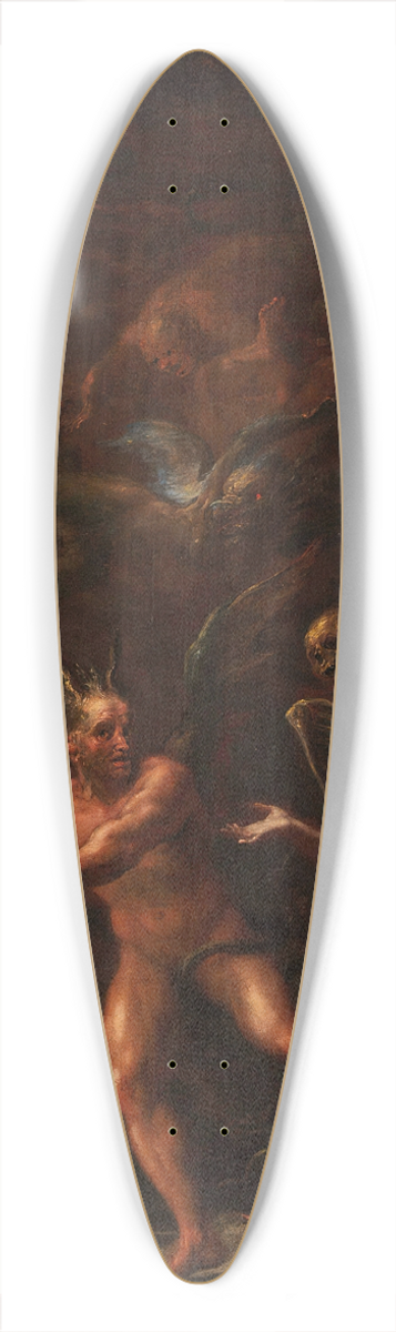 Giacomo Del Po - Gates of Hell 39.3 inch art pintail longboard deck
