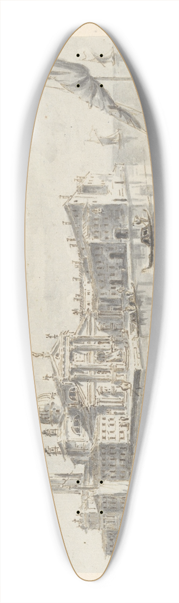 Giacomo Guardi - The Island of San Giorgio Maggiore 39.3 inch art pintail longboard deck