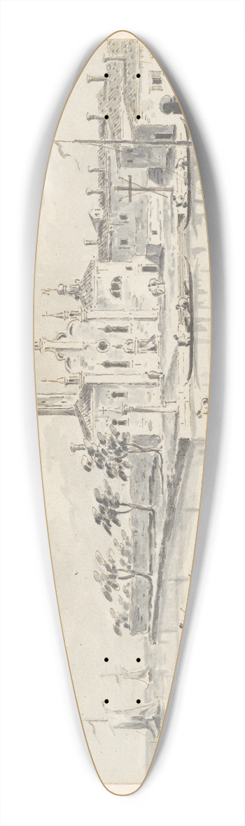 Giacomo Guardi - The Island of the Beata Vergine delle Grazie 39.3 inch art pintail longboard deck