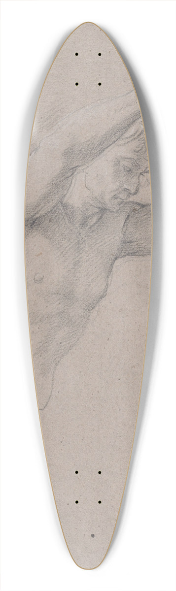 Giacomo Zoboli - Studies of a Young Man Holding a Stone 39.3 inch art pintail longboard deck