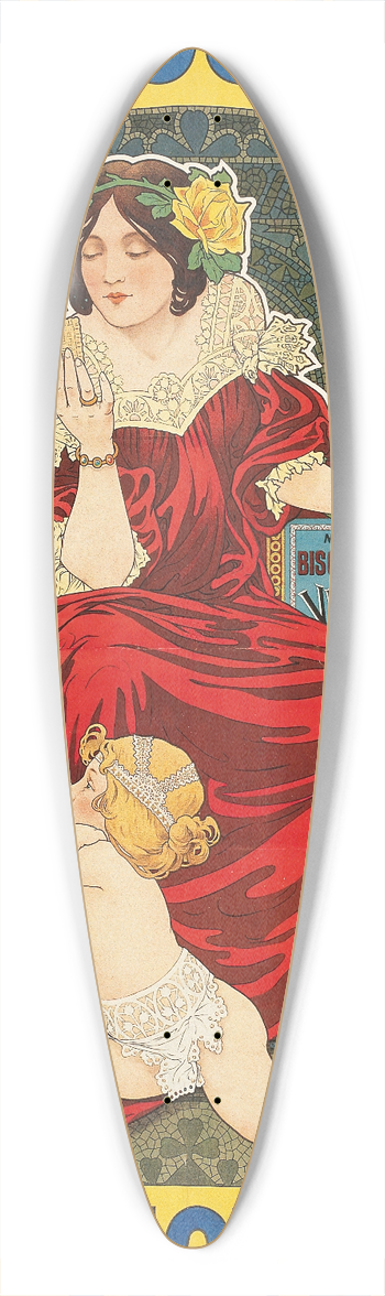 Gicar - Biscuits Victoria 39.3 inch art pintail longboard deck