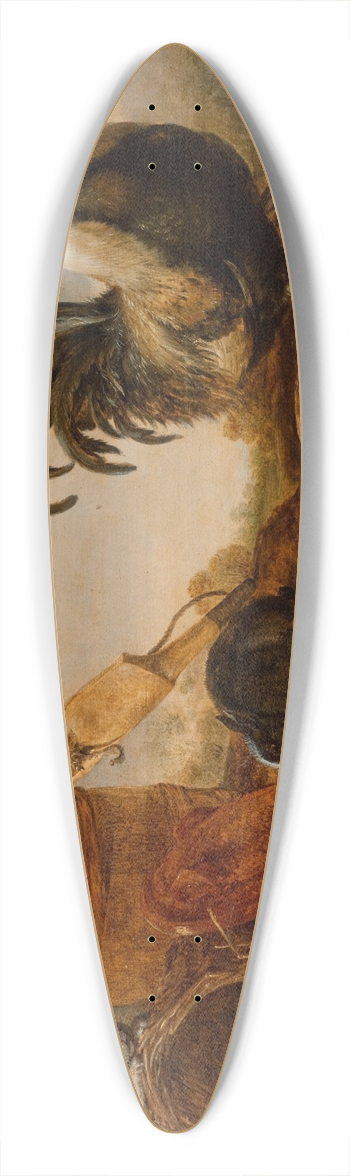 Gijsbert Gillisz. de Hondecoeter - Animals in the Yard 39.3 inch art pintail longboard deck