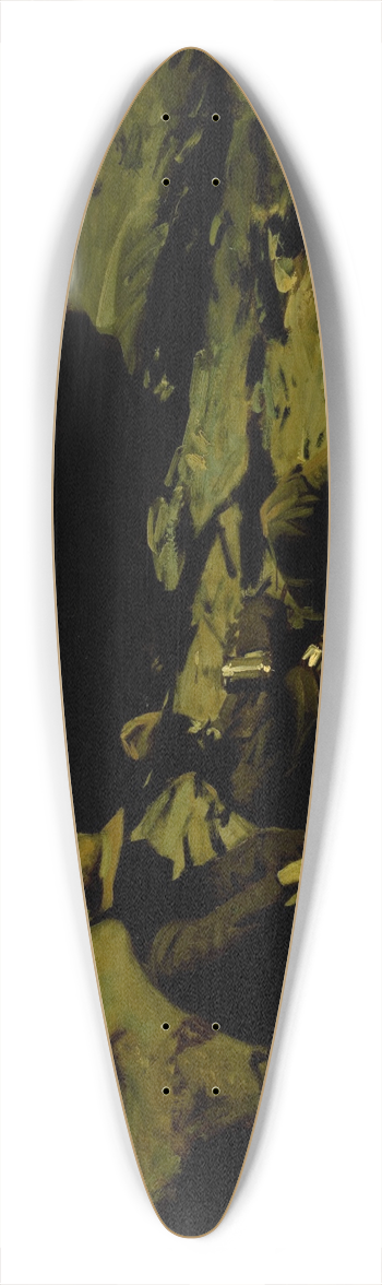 Gilbert Gaul - Two Soldiers 39.3 inch art pintail longboard deck