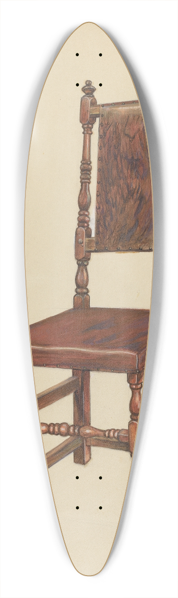 Gilbert Sackerman - Cromwellian Leather Side Chair 39.3 inch art pintail longboard deck