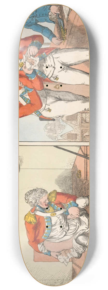 Charles Ansell - It is Not All Gold That Glitters,  or Volunteers Settling About Pedigree and Precedence 8.25 inch art skate deck