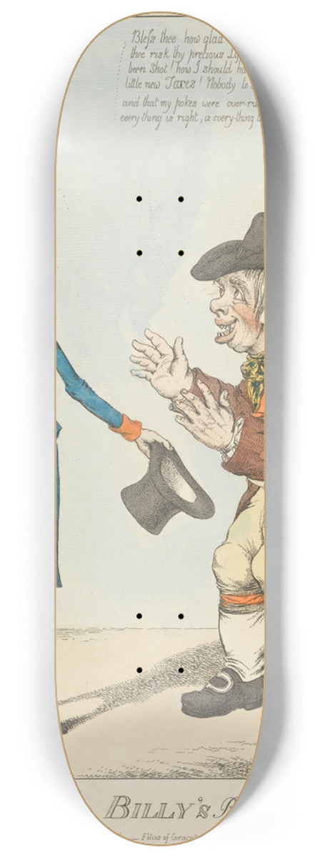 Charles Ansell - The Danger Over or Billys Return to John Bull 8.25 inch art skate deck
