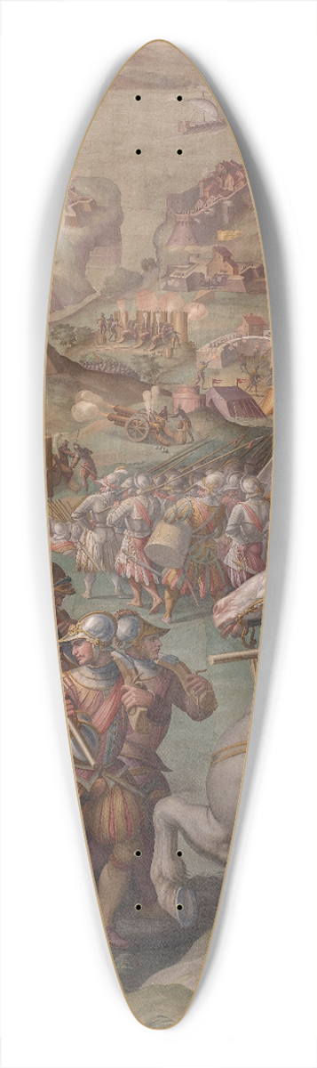 Giorgio Vasari - Capture of Porto Ercole 39.3 inch art pintail longboard deck