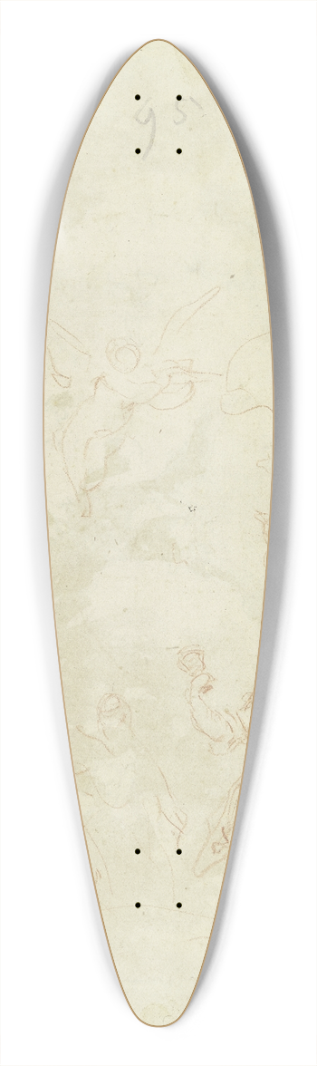 Giovanni Antonio Guardi - Personifikation des Glaubens (Fides) mit drei Engeln 39.3 inch art pintail longboard deck