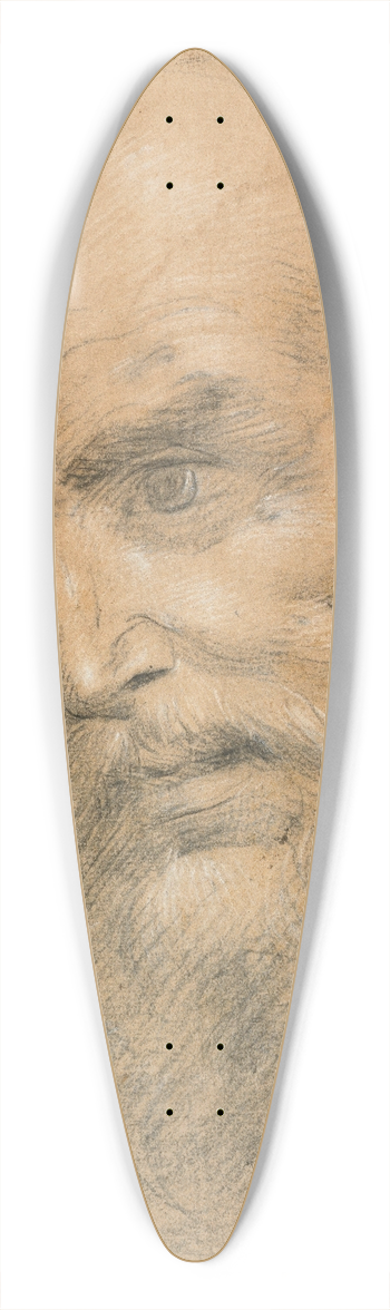 Giovanni Antonio Sogliani - Head of a Bearded Man 39.3 inch art pintail longboard deck