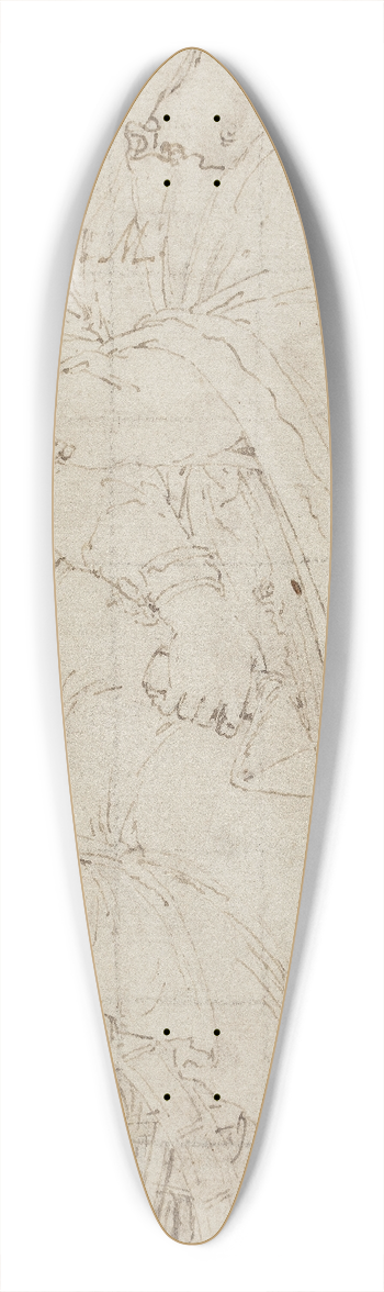Giovanni Battista Bertani - En kvinde med et skriftbnd i venstre og en murske i hjre hnd, lnende sig til en himmelglobus 39.3 inch art pintail longboard deck