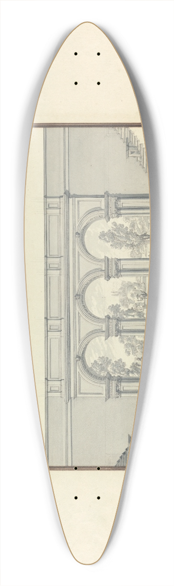 Giovanni Battista Borra - Reconstruction of the Second Theatre at Laodicea 39.3 inch art pintail longboard deck