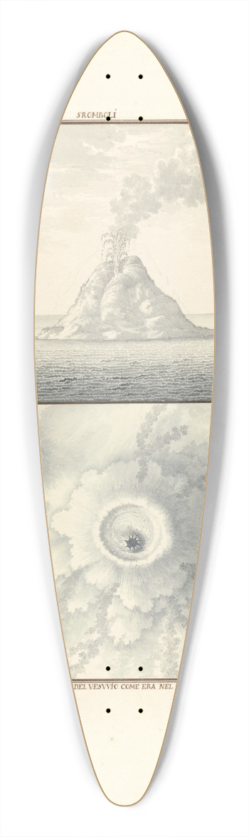 Giovanni Battista Borra - Stromboli 39.3 inch art pintail longboard deck