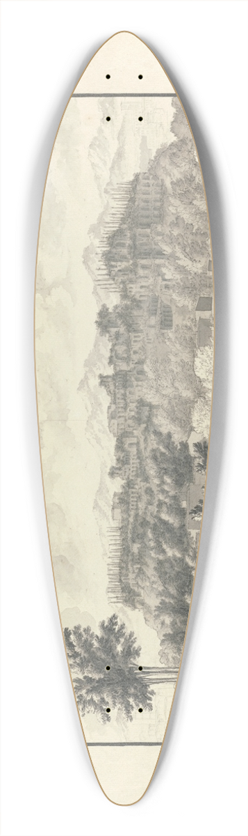 Giovanni Battista Borra - Unfinished View of the Palatine in Rome 39.3 inch art pintail longboard deck