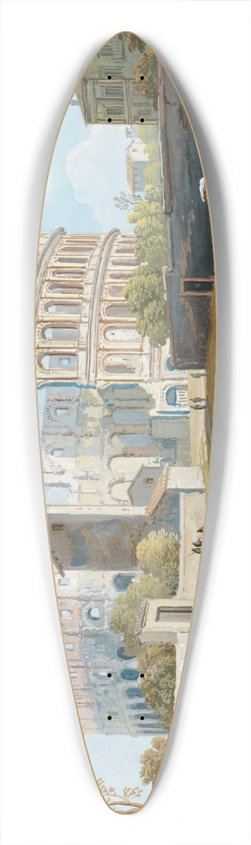 Giovanni Battista Busiri - The Colosseum, Rome 39.3 inch art pintail longboard deck