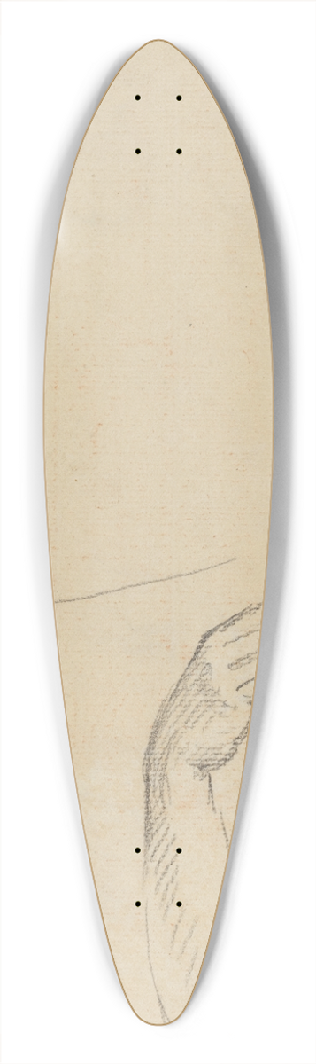 Giovanni Battista Cipriani - Study of Two Putti and a Draped Arm (verso) 39.3 inch art pintail longboard deck