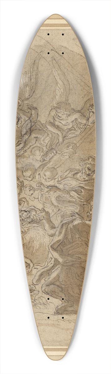 Giovanni Battista Gaulli - Adoration of the Shepherds 39.3 inch art pintail longboard deck