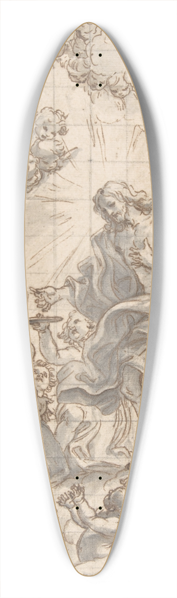 Giovanni Battista Gaulli - Christ Giving the Host to a Holy Abbess 39.3 inch art pintail longboard deck