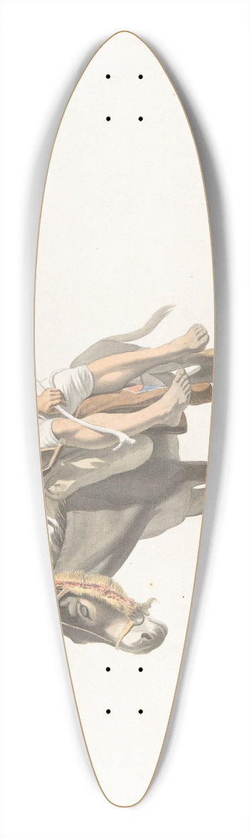 Giovanni Battista Lusieri - Peasant on a Donkey 39.3 inch art pintail longboard deck