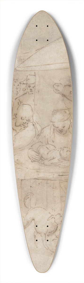 Giovanni Battista Paggi - Adoration of the Shepherds 39.3 inch art pintail longboard deck
